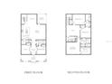 Detailed first and second floor plan showcases kitchen, living room, study, bedrooms, bathrooms, and storage areas at 876 44Th N Ave, St Petersburg, FL 33703