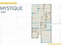 Detailed floor plan showcasing the layout of the Mystique home model at 19410 Indian Rock Pl, Lakewood Ranch, FL 34211