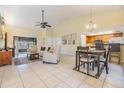 Open concept living room with high ceilings and natural light flowing in from the patio at 2263 Citrus Ct, Clearwater, FL 33763