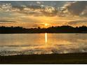 A scenic water view shows a lake with sun rays shining through the trees for a peaceful sunrise or sunset at 1301 Jen Ma Jo Ln, Lutz, FL 33549