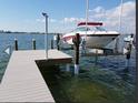 Dock and boat lift with a sleek design, ideal for easy watercraft access at 1310 Boca Ciega Isle Dr, St Pete Beach, FL 33706