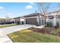 Street view of neighborhood featuring well-maintained lawns and attached garages at 219 Villa Luna Ln, Lutz, FL 33549