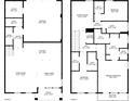 Detailed floor plan showcasing the layout of the two-story home at 1110 25Th N St, St Petersburg, FL 33713