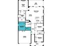Home floor plan showcasing multiple bedrooms, bathrooms, kitchen, dining area, great room, and a lanai at 5024 124Th E Ave, Parrish, FL 34219