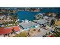Breathtaking aerial view showcasing the property's waterfront location and neighborhood at 629 59Th Ave, St Pete Beach, FL 33706