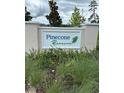 Pinecone Reserve community sign surrounded by lush greenery at 12631 Kelly Ann Loop, Brooksville, FL 34613