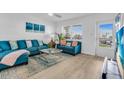 Bright living room with stylish decor, comfortable seating, and lots of natural light at 9715 Harrell Ave # 22, Treasure Island, FL 33706