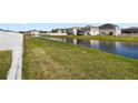 Scenic backyard view of the pond from the property at 12846 Tannencrest Dr, Riverview, FL 33579