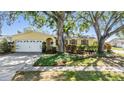 Charming home featuring a manicured lawn, mature trees, and a welcoming two-car garage at 6041 16Th Ne Ln, St Petersburg, FL 33703