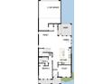First floor blueprint featuring kitchen, Gathering room, dining area, lanai, study, garage, and bedroom 2 at 7258 Kodiak Ln, Sarasota, FL 34240