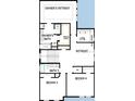 Second floor blueprint featuring an owner's retreat, bedrooms 3 and 4, and a utility room at 7258 Kodiak Ln, Sarasota, FL 34240