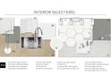 Interior design selections showcase kitchen and bath cabinets, backsplash, fixtures, and flooring options at 5002 Elm Leaf Dr, Brooksville, FL 34601