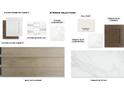 A presentation of the home's interior selections, showcasing kitchen and bathroom finishes and color palettes at 3724 109Th Street East, Palmetto, FL 34221