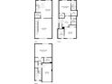 Detailed floor plan showcasing the layout of each floor, including room dimensions at 1208 Chatham Pine Pl, Brandon, FL 33511