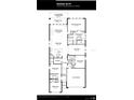 Floor plan features four bedrooms, three bathrooms, a flex room, an open kitchen, and an extended lanai at 3714 109Th Street East, Palmetto, FL 34221