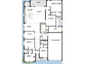 Spacious floor plan showcasing four bedrooms, a four-car garage, and an open living space at 31430 Hayman Loop, Wesley Chapel, FL 33545