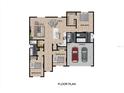 Detailed floor plan featuring bedrooms, kitchen, living spaces, laundry, garage, and Primary suite with walk-in closets at 1014 E 21St Ave, Tampa, FL 33605