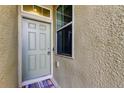 Charming front door of a townhome, featuring a traditional design and a welcoming entrance at 2153 Broadway View Ave, Brandon, FL 33510