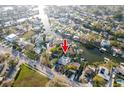 Stunning aerial view showcasing the property's location with water access at 1772 Indian Rocks S Rd, Largo, FL 33774