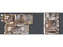 Upstairs floor plan highlights bedroom layouts, living spaces, and bathroom placements at 2711 13Th N St, St Petersburg, FL 33704