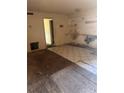 Kitchen in need of repair with missing cabinets and damaged walls at 4215 E Bay Dr # 1701B, Clearwater, FL 33764