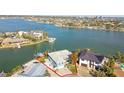 Coastal property with a private boat dock, offering direct access to the water at 13 Bellevue Dr, Treasure Island, FL 33706