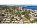 Aerial view of the property showing the location in a neighborhood close to water and downtown at 3908 Wahoo Se Dr, St Petersburg, FL 33705