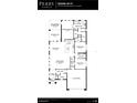 Detailed floor plan of a single-Gathering home with three bedrooms, two baths, and a two car garage at 389 Sun Chaser Dr, Nokomis, FL 34275