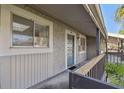 This shows an up-close view of the two-story condo building, and the exterior is designed with clean lines at 6330 Newtown Cir # 30B4, Tampa, FL 33615