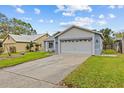 A lovely single-Gathering home with a two-car garage and a freshly mowed lawn at 1489 Ridge Shore Dr, Tarpon Springs, FL 34689
