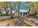 Landscaped front yard featuring mature trees that shade the charming, single-story home at 3553 34Th N Ave, St Petersburg, FL 33713