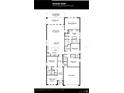A well-designed floor plan featuring a primary bedroom, three additional bedrooms, kitchen, dining area, and a two-car garage at 419 Sun Chaser Dr, Nokomis, FL 34275