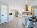 Bright, remodeled kitchen featuring white cabinets, stainless steel appliances, and a stylish breakfast bar at 1859 Oklahoma Ne Ave, St Petersburg, FL 33703