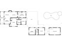 Detailed floor plan showcasing layout of the residence, pool, deck and shed/laundry at 1103 Charles St, Clearwater, FL 33755