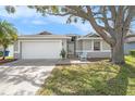 Charming single-story home with a well-manicured lawn and mature shade tree enhancing its curb appeal at 2519 Southern Oak Cir, Clearwater, FL 33764