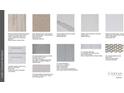 Selection of premium interior design materials, including flooring, countertop, backsplash, and cabinet styles at 29845 Imperati Blvd, Wesley Chapel, FL 33543