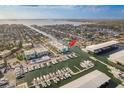 Beautiful aerial view of the property showing waterfront access and boat docks at 4904 38Th S Way # 316, St Petersburg, FL 33711