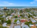 An aerial view of a charming residential neighborhood close to the beautiful beaches and ocean at 292 42Nd Ave, St Pete Beach, FL 33706