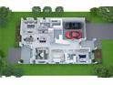 Detailed floor plan showcasing a modern layout with a spacious living area and a two-car garage at 2497 Orange Harvest Pl, Seffner, FL 33584