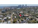 Aerial view of neighborhood, home and proximity to downtown at 436 12Th Ne Ave, St Petersburg, FL 33701