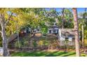 A sprawling backyard featuring lush greenery, mature trees, and a shed, perfect for outdoor activities and relaxation at 4624 W Lamb Ave, Tampa, FL 33629