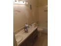 Bathroom with a vanity, bathtub and shower that need renovation at 3801 N Oak Dr # A62, Tampa, FL 33611