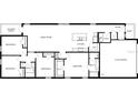 Detailed floor plan showcasing the layout with four bedrooms, two bathrooms, a spacious great room and a two-car garage at 3063 Pink Gerbera Sq, Plant City, FL 33566