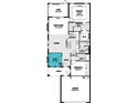 Detailed floor plan showcasing the layout of the home, including the study, owner's suite and garage at 20387 Symphony Pl, Venice, FL 34293