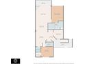 Detailed floor plan showcasing the layout of the home, including living room, kitchen, bedrooms, and baths at 5277 Isla Key S Blvd # 422, St Petersburg, FL 33715