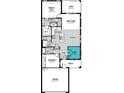 Detailed floor plan showcasing the layout of the home's two bedrooms, kitchen, great room, and lanai at 20411 Symphony Pl, Venice, FL 34293