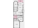 Detailed floor plan showcasing the layout of a home, including the primary suite and a screened porch at 29508 Zupetta Ln, Wesley Chapel, FL 33543