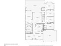 Detailed floor plan showcasing the layout, including a screened patio, bedrooms, kitchen, and living areas at 3033 Marble Crest Dr, Land O Lakes, FL 34638