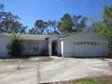 Exterior view of a single story home with a two car garage and driveway at 6473 Blackbird Ave, Weeki Wachee, FL 34613