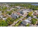 Aerial shot showcasing the neighborhood and home's location; features include mature trees and proximity to local amenities at 445 29Th N Ave, St Petersburg, FL 33704